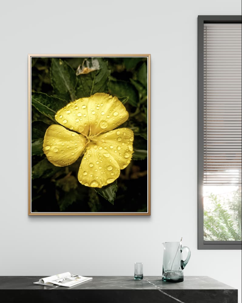 Yellow Hibiscus Charm — Premium Nature Wall Art